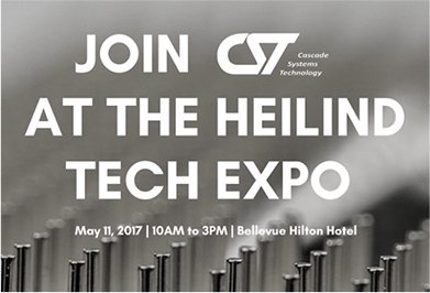 Sign for CST electronic contract manufacturing services at Heiland Tech Expo